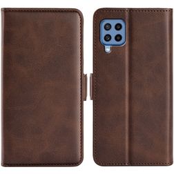 Mobigear Slim Magnet Samsung Galaxy M22 Hoesje Bookcase Portemonnee - Bruin