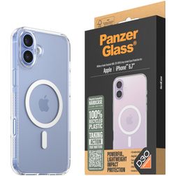PanzerGlass Clear Doorzichtig iPhone 16 Plus MagSafe Hoesje Hardcase Backcover Shockproof - Transparant