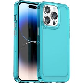 Mobigear Crystal iPhone 15 Pro Hoesje Flexibel TPU Backcover - Blauw