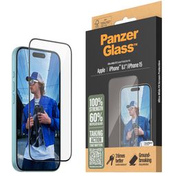 PanzerGlass Ultra-Wide Fit iPhone 16 Glazen Screenprotector - Case Friendly