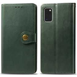 Mobigear Snap Button Samsung Galaxy A41 Hoesje Bookcase Portemonnee - Groen