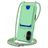 Mobigear Lanyard Card iPhone 17 Siliconen Hoesje met koord en Pasjeshouder - Groen