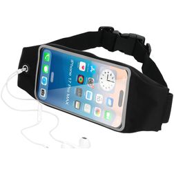 Mobiparts Comfort Fit Belt Telefoonhouder Hardlopen iPhone 17 Pro Max Sport Hoesje Neopreen Heuptas - Zwart