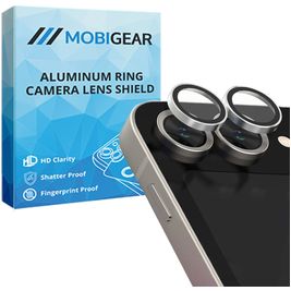 Mobigear Single Samsung Galaxy Z Flip 4 Glazen Camera Lens Protector - Case Friendly - Grijs