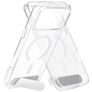 Mobiparts Hardcover Doorzichtig iPhone 18 Pro Max MagSafe Hoesje Hardcase Backcover met Standaard - Transparant