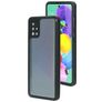 Mobiparts Rugged Clear Samsung Galaxy A51 Hoesje Hardcase Backcover Shockproof - Transparant / Zwart