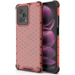 Mobigear Honeycomb POCO X5 Pro Hoesje Hardcase Backcover Shockproof - Rood