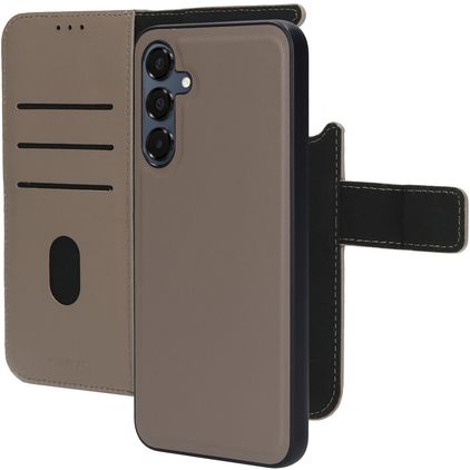 Mobiparts Samsung Galaxy A16 MagSafe Hoesje Echt Leer Uitneembare 2in1 Bookcase Portemonnee - Taupe