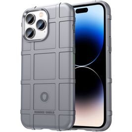 Mobigear Rugged Shield iPhone 14 Pro Max Hoesje Flexibel TPU Backcover Shockproof - Grijs