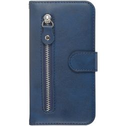 Mobigear Zipper Samsung Galaxy S20 Hoesje Bookcase Portemonnee - Blauw
