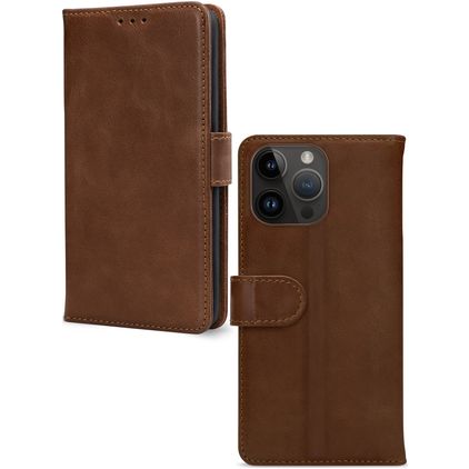Mobilize Wallet iPhone 14 Pro Max Hoesje Echt Leer Bookcase Portemonnee - Bruin