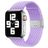 Mobigear Braided Nylon Apple Watch Bandje Klemsluiting - 49/46/45/44 mm - Paars