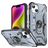 Mobigear Armor Ring iPhone 14 Plus Hoesje Hardcase Backcover Shockproof met Ringhouder - Grijs