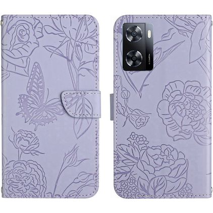 Mobigear Butterfly Realme Narzo 50 5G Hoesje Bookcase Portemonnee - Paars