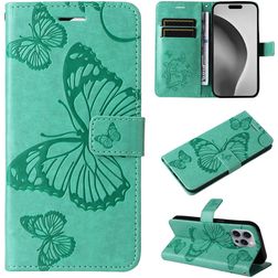 Mobigear Butterfly iPhone 16 Pro Max Hoesje Bookcase Portemonnee - Groen