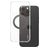 CARE by PanzerGlass Kickstand iPhone 16 Pro Max MagSafe Hoesje Hardcase Backcover met Standaard - Transparant / Zwart