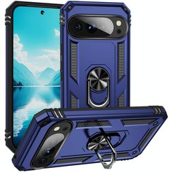 Mobigear Armor Ring Google Pixel 10 Pro XL Hoesje Hardcase Backcover Shockproof met Ringhouder - Blauw