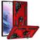Mobigear Armor Ring Samsung Galaxy S23 Ultra Hoesje Hardcase Backcover Shockproof met Ringhouder - Rood