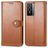 Mobigear Snap Button Vivo Y76 Hoesje Bookcase Portemonnee - Bruin