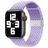 Mobigear Braided Nylon Apple Watch Bandje Klemsluiting - 42/41/40/38 mm - Lavendel