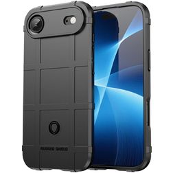 Mobigear Rugged Shield iPhone Air Hoesje Flexibel TPU Backcover Shockproof - Zwart