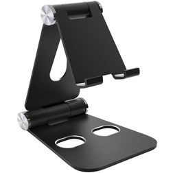 Mobiparts Metal Telefoon Standaard - L - Zwart