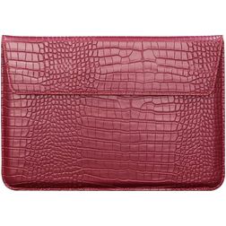 Mobigear Envelope Croco Laptop Sleeve 15 - 16 inch Laptop hoes - Rood