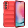 Mobigear Bumpy Samsung Galaxy A24 Hoesje Flexibel TPU Backcover - Rood