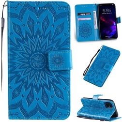 Mobigear Sunflower iPhone 11 Hoesje Bookcase Portemonnee - Blauw