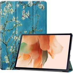 Mobigear Tri-Fold Samsung Galaxy Tab S7 FE Hoes Bookcase - Amandelbloesem
