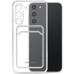 Mobilize Gelly Card Doorzichtig Samsung Galaxy S23 Plus Hoesje Flexibel TPU Backcover met Pasjeshouder - Transparant