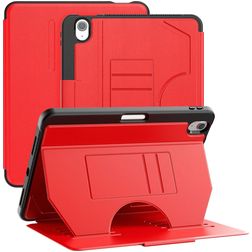 Mobigear Magnetic Folio iPad Air 11 Inch (2024) Hoes Bookcase + Stylus Houder - Rood