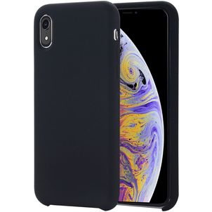 Mobigear Rubber Touch iPhone XR Siliconen Hoesje Backcover - Zwart