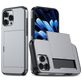 Mobigear Card iPhone 16 Pro Hoesje Hardcase Backcover Shockproof met Pasjeshouder - Grijs