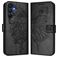 Mobigear Flowers Samsung Galaxy A17 Hoesje Bookcase Portemonnee - Zwart