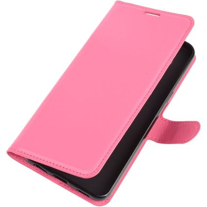 Mobigear Classic LG K51s Hoesje Bookcase Portemonnee - Magenta