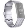 Mobigear Cross Siliconen Fitbit Charge 4 Bandje Gespsluiting - Zilver