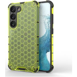Mobigear Honeycomb Samsung Galaxy S23 Hoesje Hardcase Backcover Shockproof - Groen