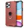 Mobigear Honeycomb Ring iPhone 12 Pro Max Hoesje Hardcase Backcover Shockproof met Ringhouder - Rood