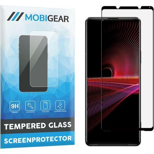 Mobigear Premium Sony Xperia 1 III Glazen Screenprotector - Case Friendly - Zwart