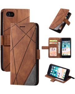 Mobigear Rhombus iPhone SE (2020) Hoesje Bookcase Portemonnee - Bruin