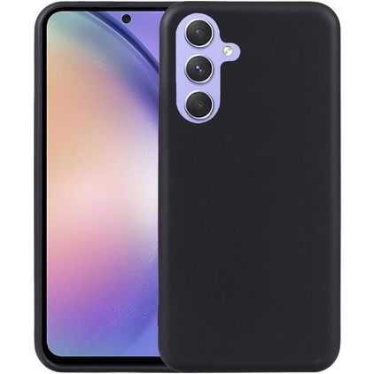 Mobigear Basics Samsung Galaxy A54 Hoesje Flexibel TPU Backcover - Zwart