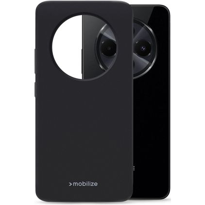Mobilize Rubber Gelly Xiaomi Redmi 14C Hoesje Flexibel TPU Backcover - Zwart