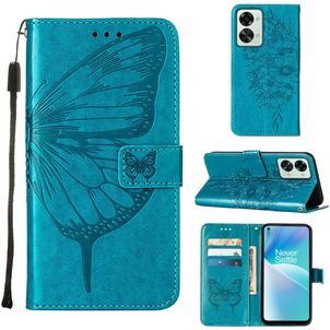 Mobigear Butterfly OnePlus Nord 2T 5G Hoesje Bookcase Portemonnee - Blauw