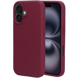 Mobiparts iPhone 16 Siliconen Hoesje Backcover - Plum Red