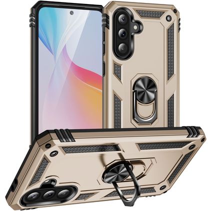 Mobigear Armor ring Samsung Galaxy A36 Hoesje Hardcase Backcover Shockproof met Ringhouder - Goud