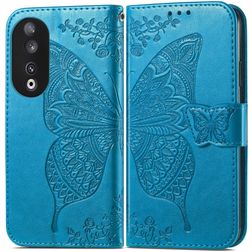 Mobigear Butterfly Honor 90 Hoesje Bookcase Portemonnee - Blauw