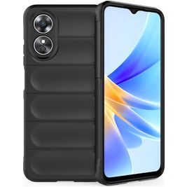Mobigear Bumpy OPPO A17 Hoesje Flexibel TPU Backcover - Zwart