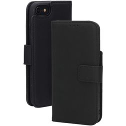 Mobiparts Wallet iPhone 7 Hoesje Echt Leer Bookcase Portemonnee - Zwart