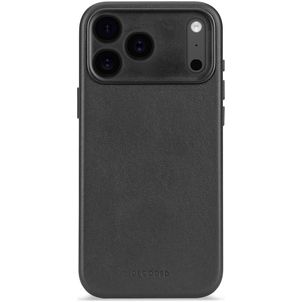 Decoded iPhone 17 Pro Hoesje Echt Leer Backcover Shockproof - Zwart